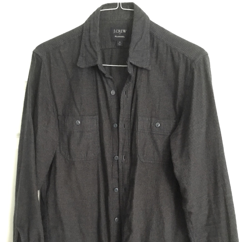 J. Crew flannel. Navy, herringbone.  Great condition. Size medium